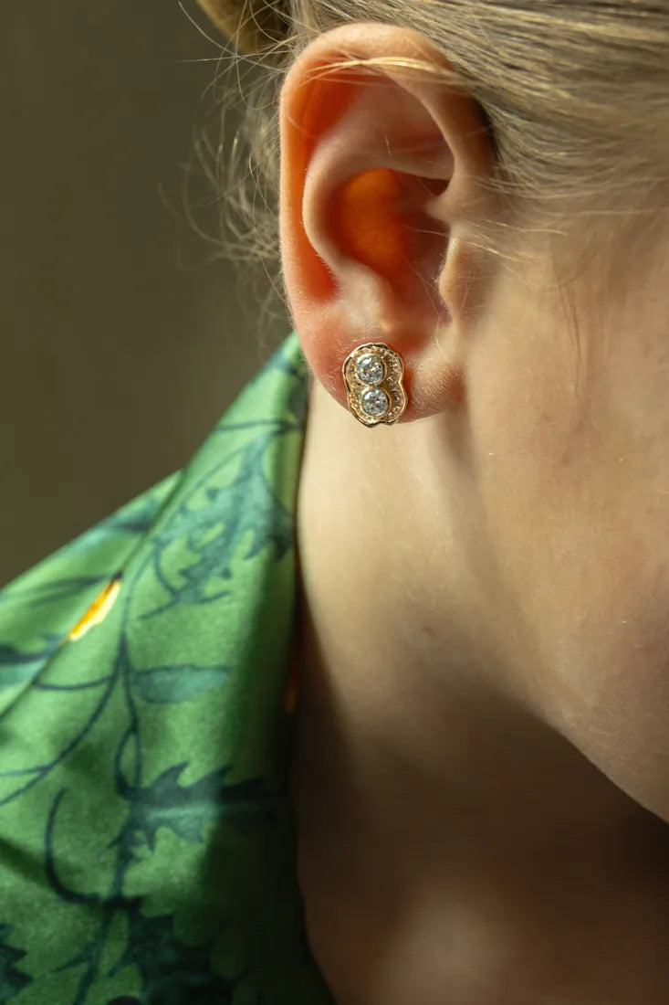 Duo Studs, worn