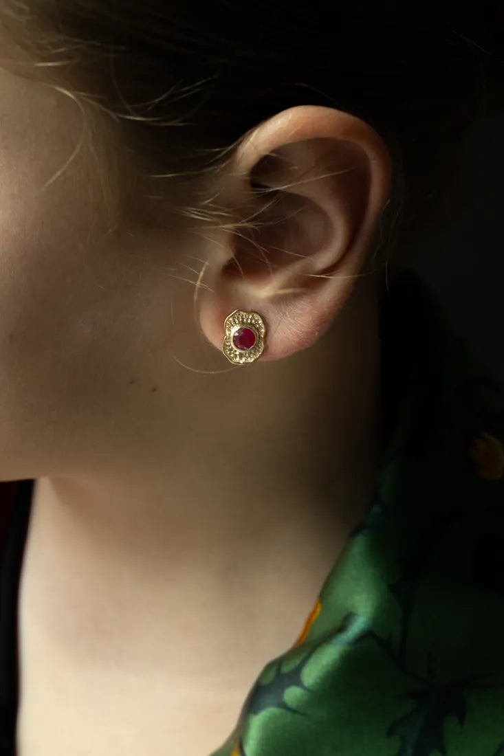 Solitaire Studs, worn